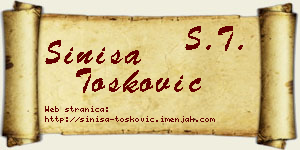 Siniša Tošković vizit kartica